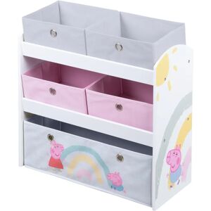 Mensola per Giocattoli Roba - Peppa Pig, Bianco, Rosa, Grigio - Organizzatore bambini Mensola per Giocattoli Roba - Peppa Pig, Bianco, Rosa, Grigio - Organizzatore bambini