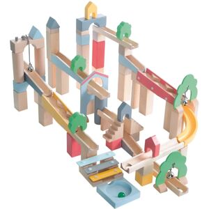 Jouet éducatif Roba - Circuit de billes en bois - 60 pièces avec extension - Publicité Jouet éducatif Roba - Circuit de billes en bois - 60 pièces avec extension - Publicité
