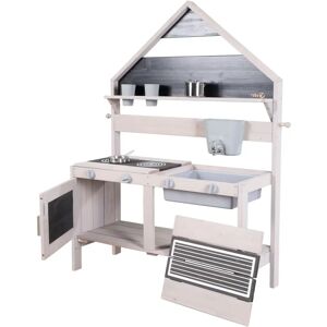 Roba Outdoor Play Kitchen - Wooden, Gray, 124cm Roba Outdoor Play Kitchen - Wooden, Gray, 124cm