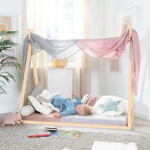 Lit Montessori en Bois Roba - 80x128cm - Finition Naturelle - Chambre Enfant - Publicité Lit Montessori en Bois Roba - 80x128cm - Finition Naturelle - Chambre Enfant - Publicité