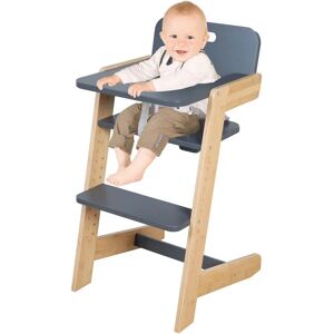 Roba Babyhochstuhl - Bambus, Anthrazit - 45x50x86cm - Hochstuhl Roba Babyhochstuhl - Bambus, Anthrazit - 45x50x86cm - Hochstuhl