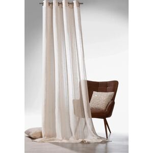 WECKBRODT Naturleinen Gardine Beige - Halbtransparent WECKBRODT Naturleinen Gardine Beige - Halbtransparent