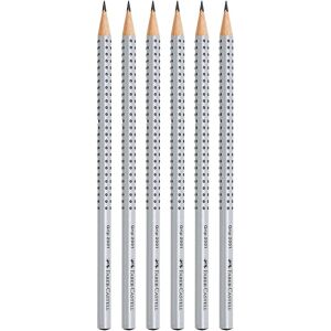 Faber Castell Grip 2001 - Lápis - Pacote com 6 - Prata Faber Castell Grip 2001 - Lápis - Pacote com 6 - Prata