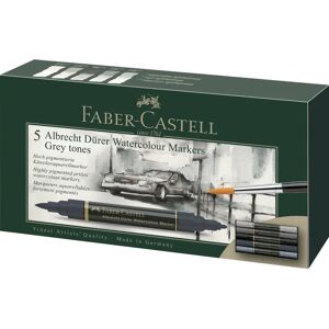 Faber-Castell Grey Watercolour Markers Set - Dual Tips - Art Supplies Faber-Castell Grey Watercolour Markers Set - Dual Tips - Art Supplies