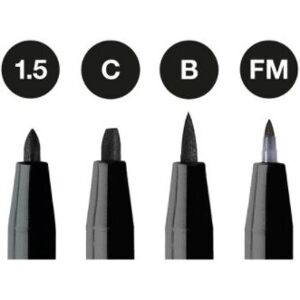 Faber-Castell Black Felt Pen - Artist Set 4 Pieces Faber-Castell Black Felt Pen - Artist Set 4 Pieces