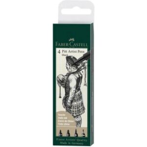 Faber-Castell Black Felt Pen - Artist Set 4 Pieces Faber-Castell Black Felt Pen - Artist Set 4 Pieces