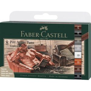 Faber-Castell 167172 Felt Pen - Black, Brown, Grey, Orange, White - Felt Pen Faber-Castell 167172 Felt Pen - Black, Brown, Grey, Orange, White - Felt Pen