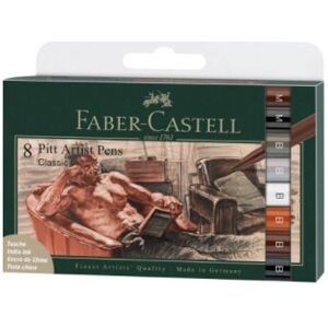 Faber-Castell 167172 Filzstift - Schwarz, Braun, Grau, Orange, Weiß - Filzstift Faber-Castell 167172 Filzstift - Schwarz, Braun, Grau, Orange, Weiß - Filzstift