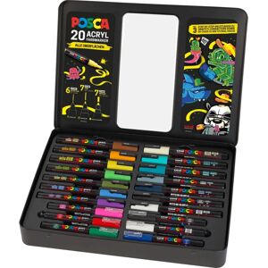 uni-ball POSCA Marker Set - 20 Farben Acryl Graffiti Marker uni-ball POSCA Marker Set - 20 Farben Acryl Graffiti Marker