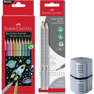 Faber-Castell 205028 - Metallic Farbstifte, Jumbo & Spitzer - Buntstiftset Faber-Castell 205028 - Metallic Farbstifte, Jumbo & Spitzer - Buntstiftset