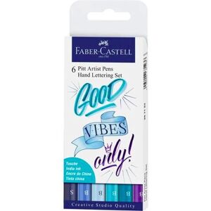 Faber-Castell 267123 Blue Pen Set - Drawing & Hand Lettering Faber-Castell 267123 Blue Pen Set - Drawing & Hand Lettering