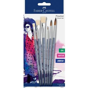Faber-Castell - Pinsel-Set - 6 Hochwertige Pinsel für Aquarell & Mehr Faber-Castell - Pinsel-Set - 6 Hochwertige Pinsel für Aquarell & Mehr