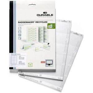 Durable 142802 printeretikett - Genbrugt 54x90 mm - Etiketark Durable 142802 printeretikett - Genbrugt 54x90 mm - Etiketark