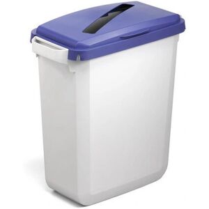 Durable 1800502040 Blue Hinged Trash Can Accessory - Waste Bin Durable 1800502040 Blue Hinged Trash Can Accessory - Waste Bin