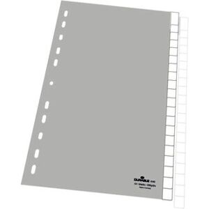 DURABLE 644310 A4 Portrét Polypropylenový A-Z indexový soubor s uzavřenými záložkami a 20 vloženými štítky Šedý 20 listů DURABLE 644310 A4 Portrét Polypropylenový A-Z indexový soubor s uzavřenými záložkami a 20 vloženými štítky Šedý 20 listů