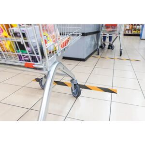 Durable DURALINE Yellow/Black Floor Marking Tape - 50mm x 15m Durable DURALINE Yellow/Black Floor Marking Tape - 50mm x 15m