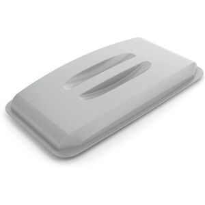 Durable Durable 1800504050 Grey Eco Rectangular Waste Bin Lid - Trash Can Accessory Durable Durable 1800504050 Grey Eco Rectangular Waste Bin Lid - Trash Can Accessory