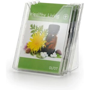 Durable A4 Literature Holder Set - Transparent Magazine Rack Durable A4 Literature Holder Set - Transparent Magazine Rack