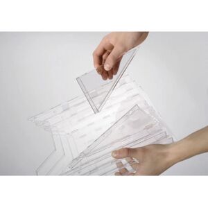 Durable A4 Literature Holder Set - Transparent Magazine Rack Durable A4 Literature Holder Set - Transparent Magazine Rack