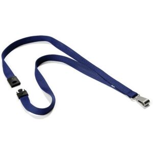 DURABLE Midnight Blue Textile Lanyard - Badge Holder & Key Clip DURABLE Midnight Blue Textile Lanyard - Badge Holder & Key Clip
