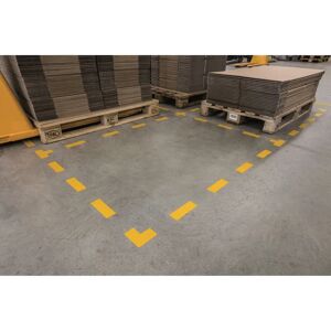 Durable 170204 Self-Adhesive Yellow Floor Marker L Shape Durable 170204 Self-Adhesive Yellow Floor Marker L Shape