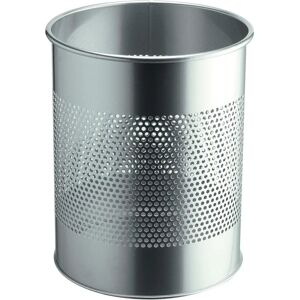 Durable Silver Perforated Waste Bin 15L Durable Silver Perforated Waste Bin 15L