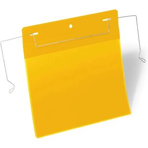 Durable Wire Hanger Pocket A5 Yellow - Document Pocket Durable Wire Hanger Pocket A5 Yellow - Document Pocket