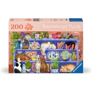 Ravensburger Large Kids & Senior Puzzle - Cats in Shelves - 200 Pieces Ravensburger Large Kids & Senior Puzzle - Cats in Shelves - 200 Pieces