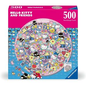 Ravensburger Helly Kitty and Friends - Round Puzzle - 500 Pieces - Diameter 52cm Ravensburger Helly Kitty and Friends - Round Puzzle - 500 Pieces - Diameter 52cm
