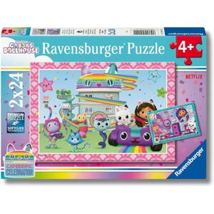 Ravensburger Puzzel Gabby's Dollhouse - 2x24 stuks Ravensburger Puzzel Gabby's Dollhouse - 2x24 stuks