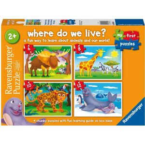 Ravensburger Where Do We Live? My First Jigsaw Puzzles for Kids 2 Years Up - Puzzle Ravensburger Where Do We Live? My First Jigsaw Puzzles for Kids 2 Years Up - Puzzle