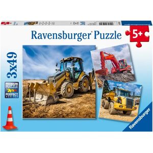 Ravensburger Digger at Work Puzzle Set - Construction Machinery, 3x49 Pieces Ravensburger Digger at Work Puzzle Set - Construction Machinery, 3x49 Pieces