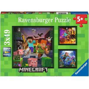 Ravensburger Minecraft Puzzle - 3x49 pcs - Educational & Durable Ravensburger Minecraft Puzzle - 3x49 pcs - Educational & Durable