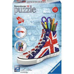 Ravensburger British Flag Sneakers 108 Piece 3D Puzzle Ravensburger British Flag Sneakers 108 Piece 3D Puzzle