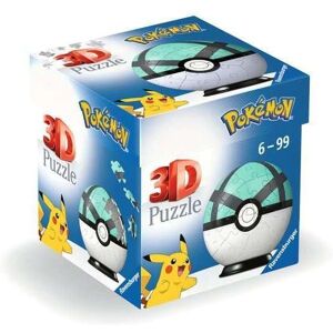 Ravensburger 11581 puzzle - 3D puzzle - 55 pcs - Pokémon Pokéball Net Ball Ravensburger 11581 puzzle - 3D puzzle - 55 pcs - Pokémon Pokéball Net Ball