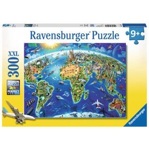 Ravensburger 13227 Puzzle Map of World Monuments - 300 Pieces - Educational Puzzle for Kids Ravensburger 13227 Puzzle Map of World Monuments - 300 Pieces - Educational Puzzle for Kids