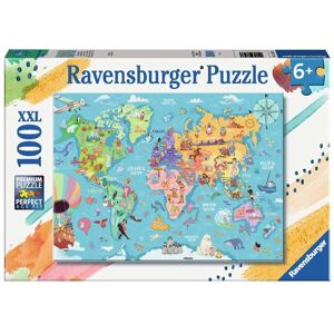 Ravensburger Map of the World XXL Puzzle - 100 Large Pieces Ravensburger Map of the World XXL Puzzle - 100 Large Pieces