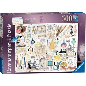 Ravensburger Crazy Cats Alphabet Jigsaw Puzzle 500 Pieces - Jigsaw Puzzle Ravensburger Crazy Cats Alphabet Jigsaw Puzzle 500 Pieces - Jigsaw Puzzle