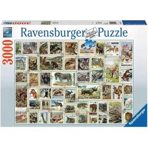Ravensburger Animal Stamps 3000 Piece Jigsaw Puzzle - Animal Ravensburger Animal Stamps 3000 Piece Jigsaw Puzzle - Animal