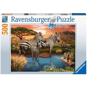 Ravensburger Zèbres au Point d'Eau 500 Pièces Puzzle - Animaux - Publicité Ravensburger Zèbres au Point d'Eau 500 Pièces Puzzle - Animaux - Publicité