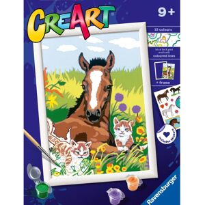 Ravensburger - CreArt Serie D: Fohlen mit Kätzchen, Malset mit Nummern Ravensburger - CreArt Serie D: Fohlen mit Kätzchen, Malset mit Nummern