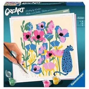 Ravensburger Creart Poppy - Paint by Numbers Set for Kids & Adults Ravensburger Creart Poppy - Paint by Numbers Set for Kids & Adults