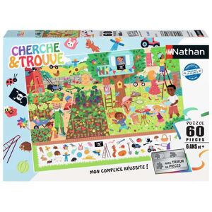 Puzzle Nathan 86153 - Cherche et Trouve dans le Jardin - 60 Pièces Puzzle Nathan 86153 - Cherche et Trouve dans le Jardin - 60 Pièces