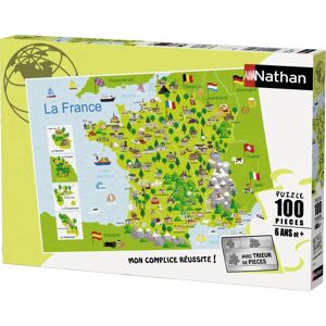 Nathan Kaart van Frankrijk 100 Stukken - Puzzel Nathan Kaart van Frankrijk 100 Stukken - Puzzel