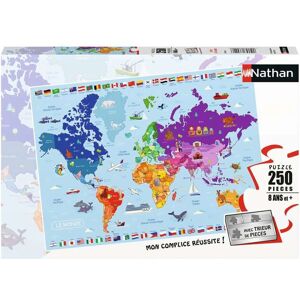 Nathan 86883 Puzzel - Wereldkaart - 250 stuks Nathan 86883 Puzzel - Wereldkaart - 250 stuks