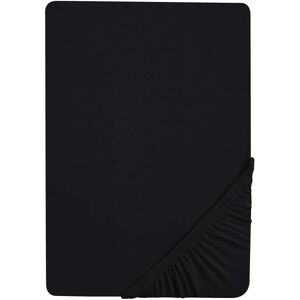 Biberna Thea Jersey Hoeslaken - Zwart - 140-160cm x 200-220cm Biberna Thea Jersey Hoeslaken - Zwart - 140-160cm x 200-220cm