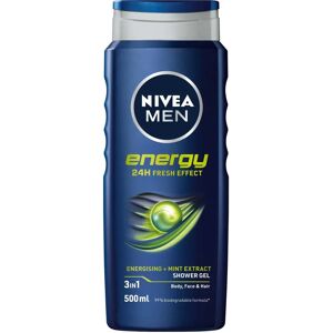 Gel Douche Énergie Menthe Nivea Men 3-en-1 - Publicité Gel Douche Énergie Menthe Nivea Men 3-en-1 - Publicité
