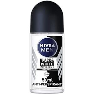 Nivea Black & White Roll-On Deodorant - Deodorant for Black & White Clothing Nivea Black & White Roll-On Deodorant - Deodorant for Black & White Clothing
