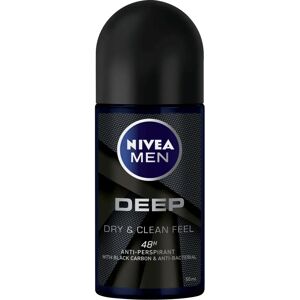 Nivea Men Deep Roll-On Desodorante - Anti-bacteriano, proteção 48h Nivea Men Deep Roll-On Desodorante - Anti-bacteriano, proteção 48h