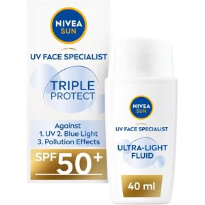Nivea Sun SPF50+ Face Sun Cream - Protects against UVA/UVB, Hydrates, Biodegradable Nivea Sun SPF50+ Face Sun Cream - Protects against UVA/UVB, Hydrates, Biodegradable